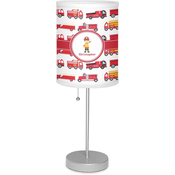 Custom Firetrucks Lamp with Drum Shade (Personalized)