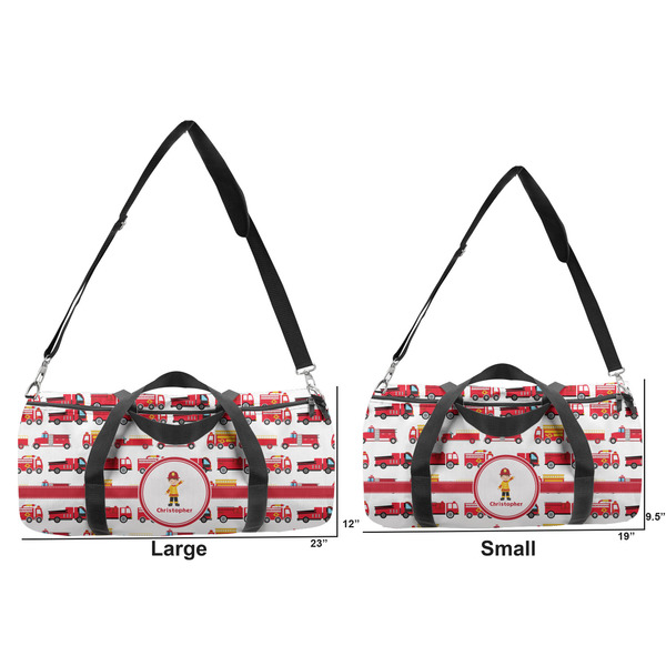 Firetrucks Duffle Bag Small and Large