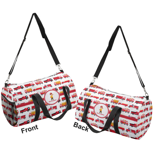 Firetrucks Duffle bag small front and back sides