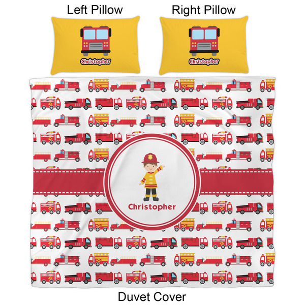 Firetrucks Duvet Cover Set - King - Approval