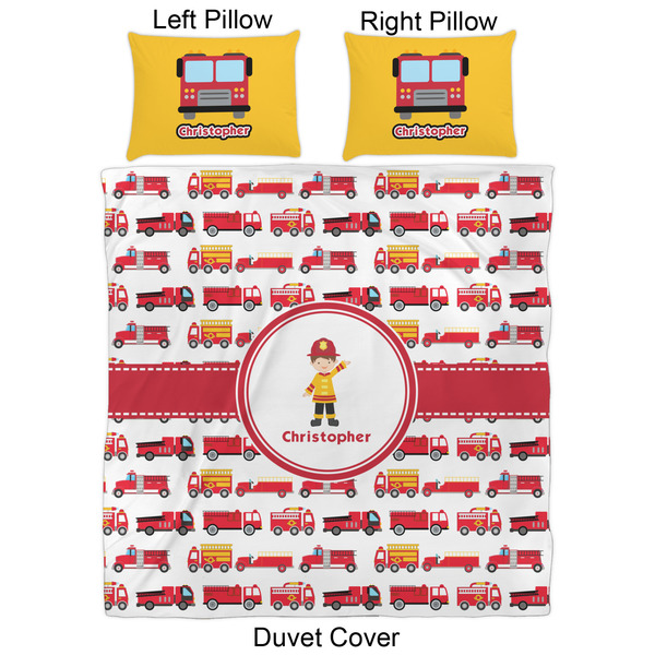 Firetrucks Duvet Cover Set - Queen - Approval