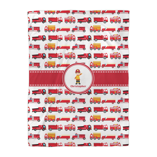 Firetrucks Duvet Cover - Twin XL - Front