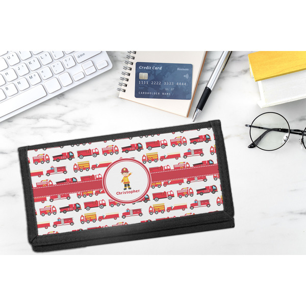 Firetrucks DyeTrans Checkbook Cover - LIFESTYLE