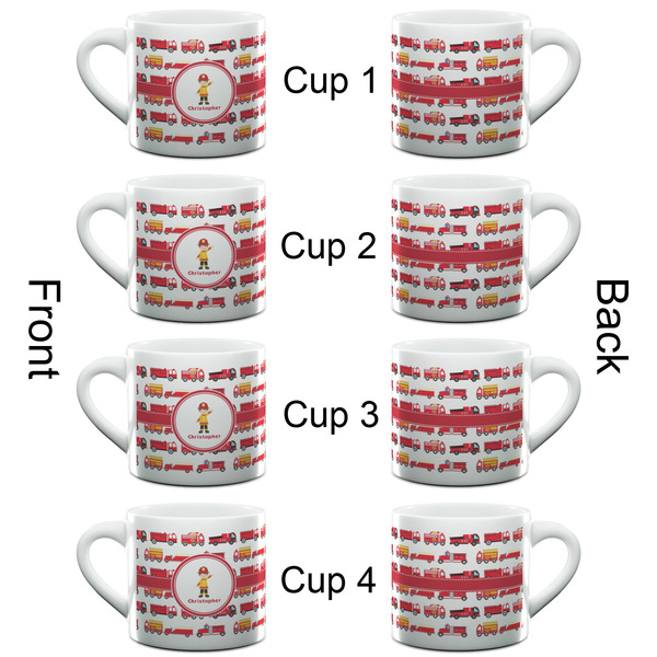 Firetrucks Espresso Cup - 6oz (Double Shot Set of 4) APPROVAL
