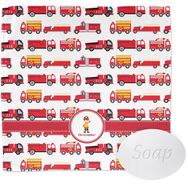 Custom Firetrucks Washcloth (Personalized)