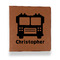 Firetrucks Leather Binder - 1" - Rawhide (Personalized)