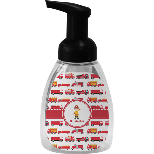 Custom Firetrucks Foam Soap Bottle - Black (Personalized)