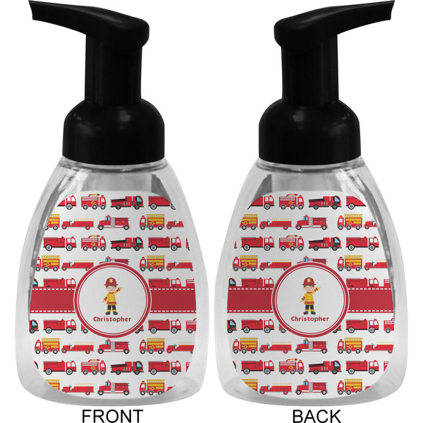 Firetrucks Foam Soap Bottle (Front & Back)