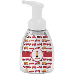 Firetrucks Foam Soap Bottle - White (Personalized)