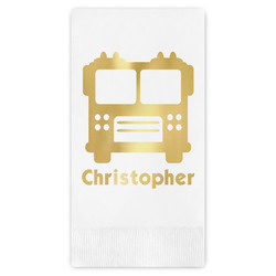 Firetrucks Guest Napkins - Foil Stamped (Personalized)