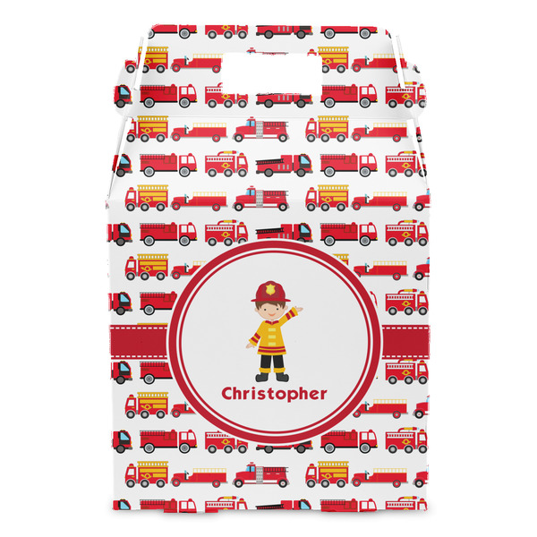 Firetrucks Gable Favor Box - Front