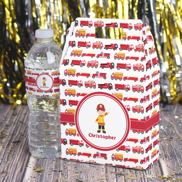Firetrucks Gable Favor Box - In Context