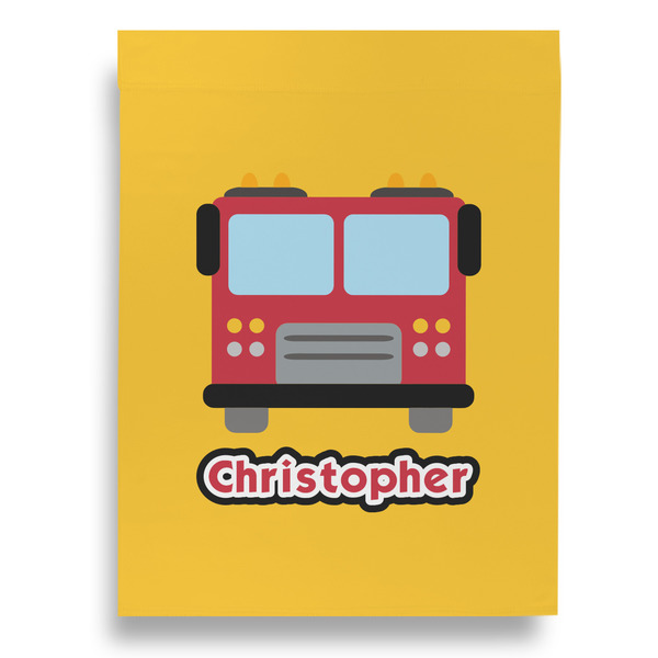 Firetrucks Garden Flags - Large - Double Sided - BACK