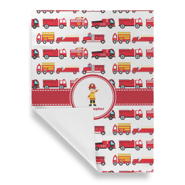 Firetrucks Garden Flags - Large - Single Sided - FRONT FOLDED