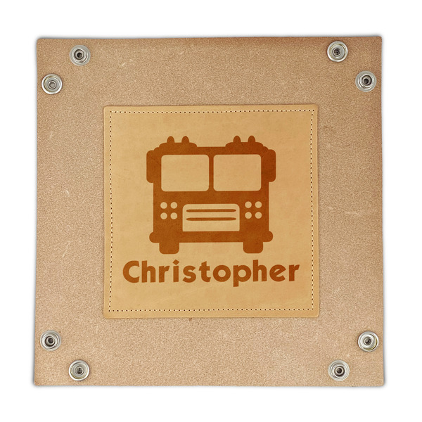 Firetrucks Genuine Leather Valet Trays - FRONT