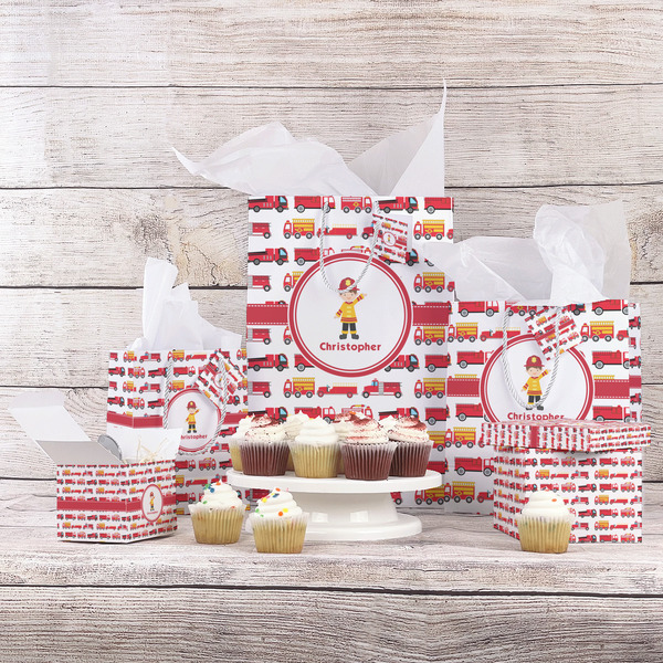 Firetrucks Gift Bags - In Context