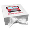 Firetrucks Gift Boxes with Magnetic Lid - White - Front