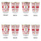 Firetrucks Glass Shot Glass - with gold rim - Set of 4 - APPROVAL