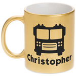 Firetrucks Metallic Mug (Personalized)