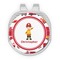 Firetrucks Golf Ball Marker - Hat Clip - Silver