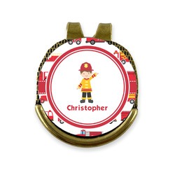 Firetrucks Golf Ball Marker - Hat Clip - Gold