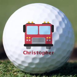 Firetrucks Golf Balls - Non-Branded - Set of 3 (Personalized)