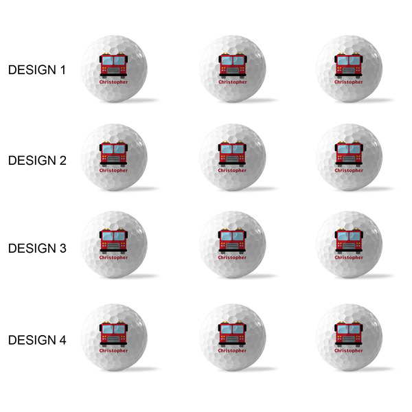 Firetrucks Golf Balls - Generic - Set of 12 - APPROVAL