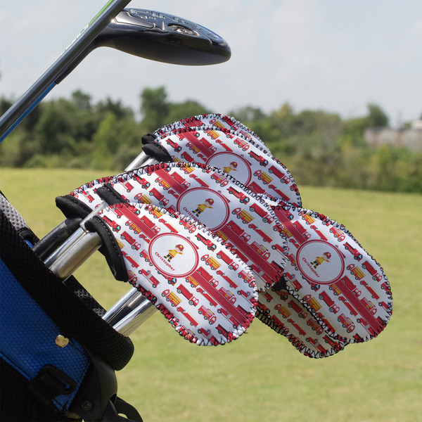 Firetrucks Golf Club Cover - Set of 9 - On Clubs