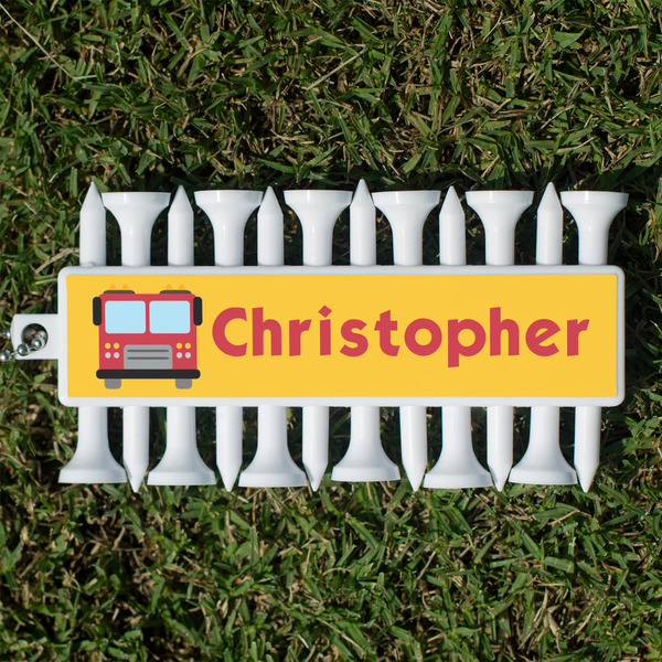 Firetrucks Golf Tees & Ball Markers Set - Front