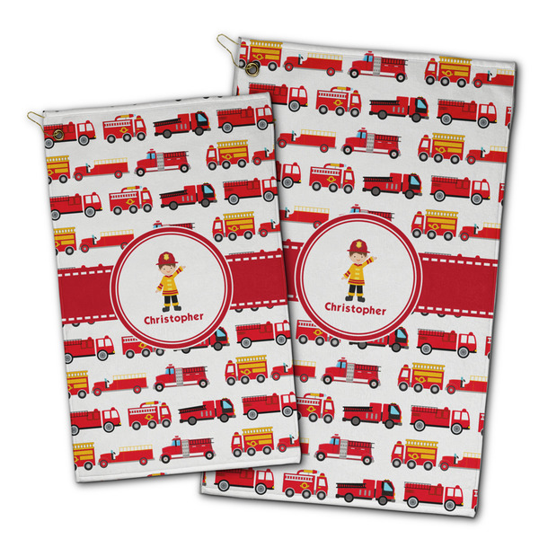 Firetrucks Golf Towel - PARENT (small and large)