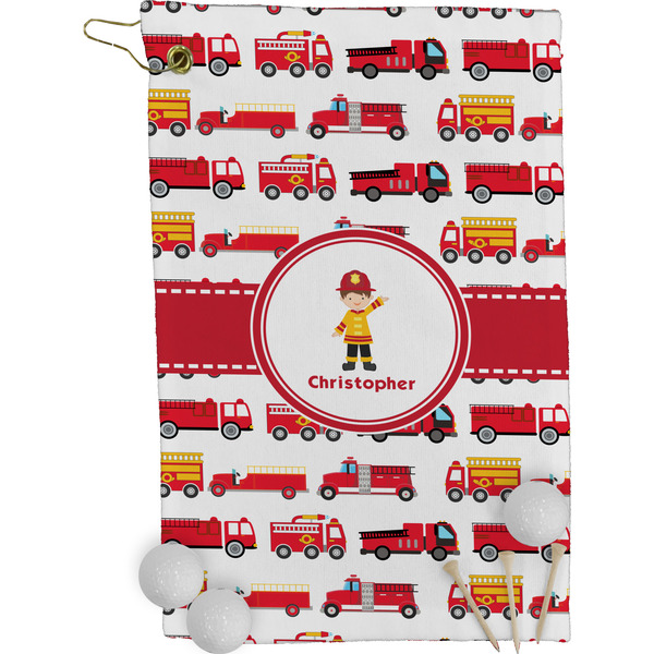 Firetrucks Golf Towel (Personalized)