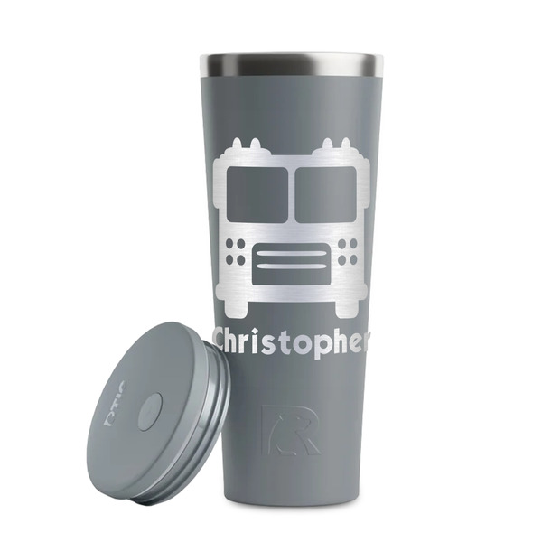 Firetrucks Grey RTIC Everyday Tumbler - 28 oz. - Lid Off