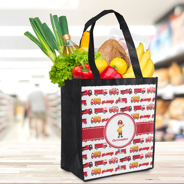 Firetrucks Grocery Bag - LIFESTYLE
