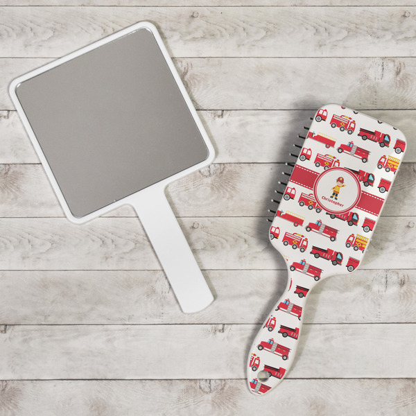 Firetrucks Hair Brush - In Context