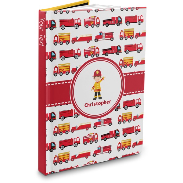 Custom Firetrucks Hardbound Journal (Personalized)