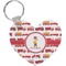 Firetrucks Heart Plastic Keychain w/ Name or Text