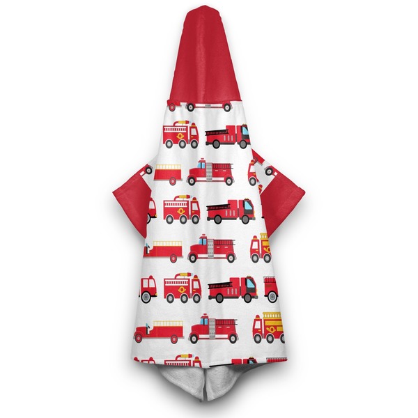 Firetrucks Hooded Towel - Hanging