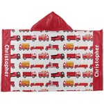 Firetrucks Kids Hooded Towel (Personalized)