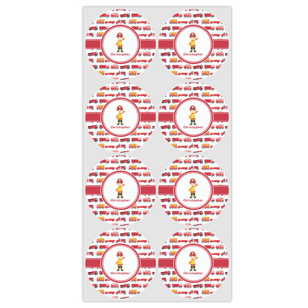 Firetrucks Icing Circle - Medium - Set of 8