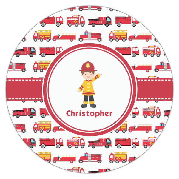 Firetrucks Icing Circle - Medium - Single