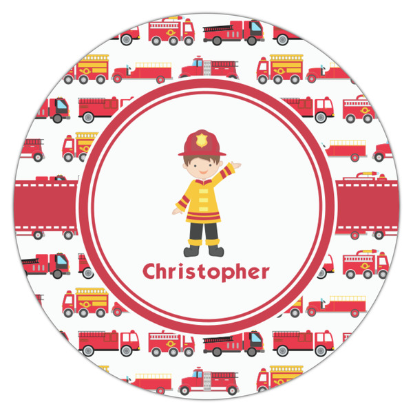 Firetrucks Icing Circle - Small - Single