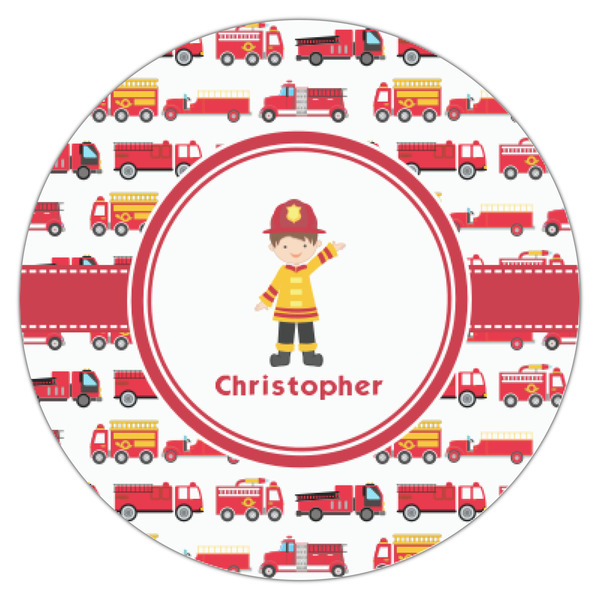 Firetrucks Icing Circle - XSmall - Single