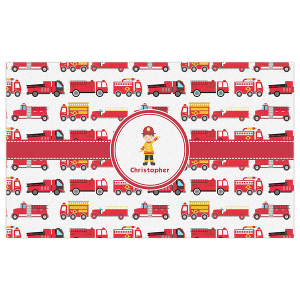Firetrucks Indoor / Outdoor Rug - 3'x5' - Front Flat