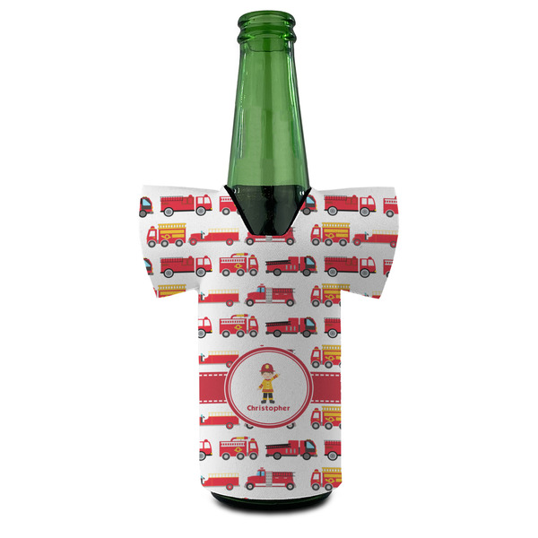 Firetrucks Jersey Bottle Cooler - Set of 4 - FRONT (on bottle)