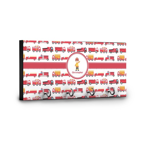 Firetrucks Key Hanger - Front View with Hooks