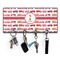 Firetrucks Key Hanger w/ 4 Hooks & Keys