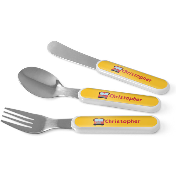 Custom Firetrucks Kid's Flatware (Personalized)