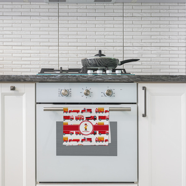 Firetrucks Kitchen Towel - Poly Cotton - Lifestyle