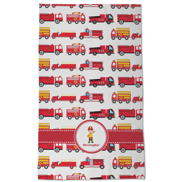 Firetrucks Kitchen Towel - Poly Cotton - Full Front