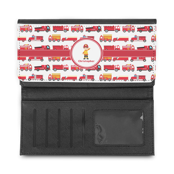 Firetrucks Ladies Wallet - Half Way Open